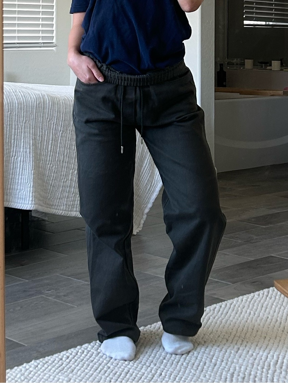 Little Puffy Olive Elasticated Pants